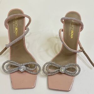 Fashion Nova Blush Bow Heels